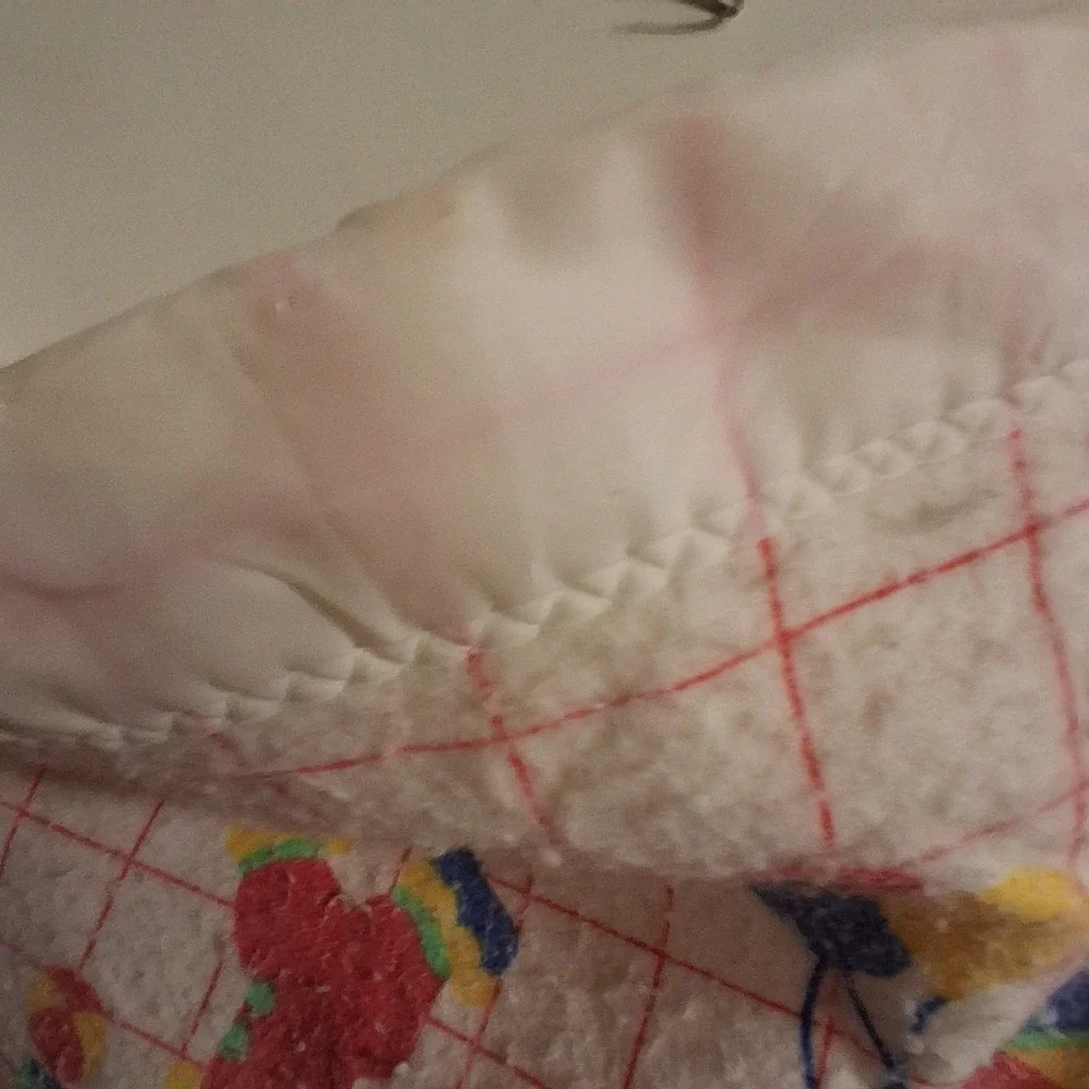 Vintage 80s Rainbow Circus‎ Clown Baby Kids Blanket GVC Beacon USA